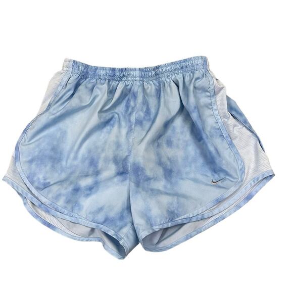 Nike Dri Fit Running Shorts Blue Tie Dye Size Small Built in brief - Picture 1 of 5